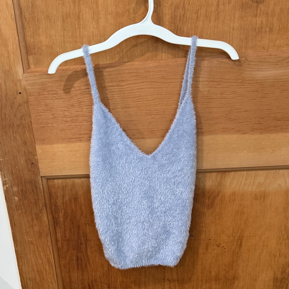 Garage Fuzzy Light Blue Camisole